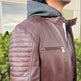 Chaqueta de cuero de cordero para hombre con capucha extraíbleEX-STOCK Canada 