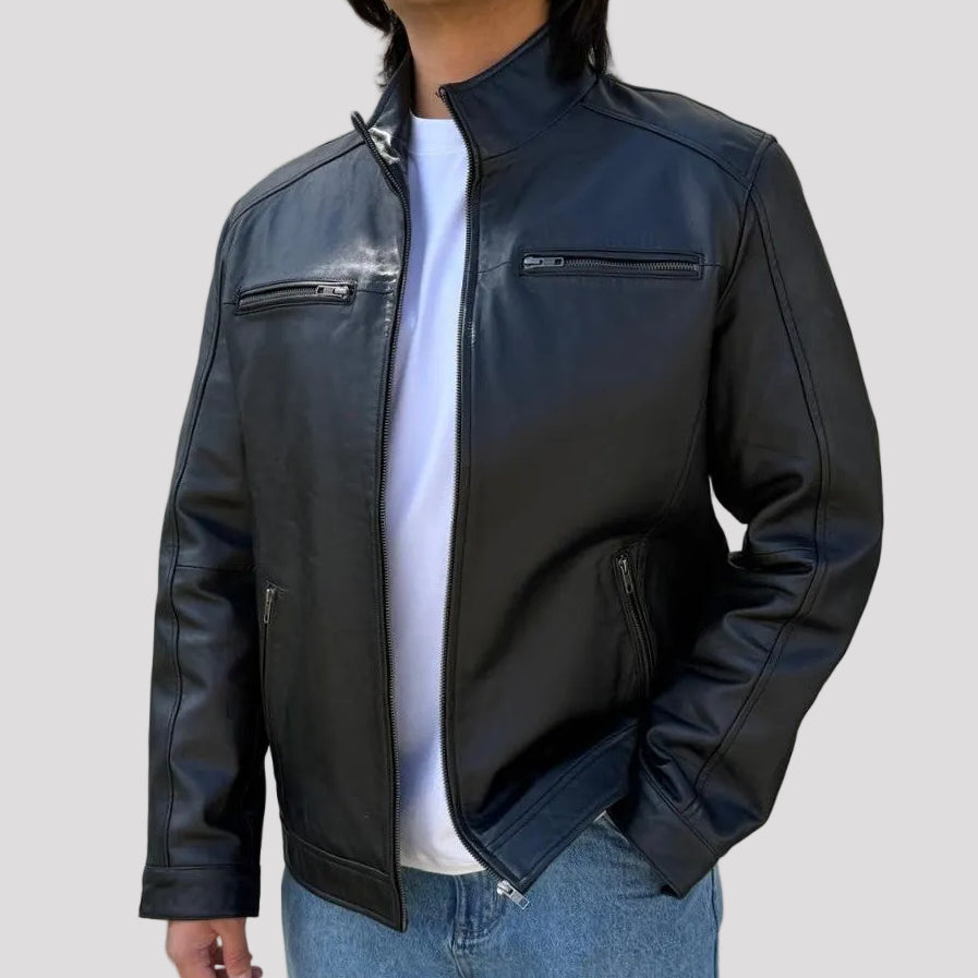 BOL Men's Gen Bomber Lambskin Leather Jacket 