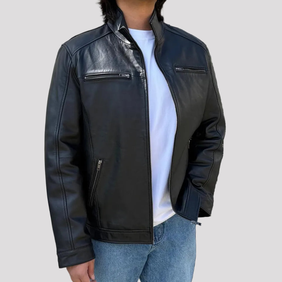 BOL Men's Gen Bomber Lambskin Leather Jacket 