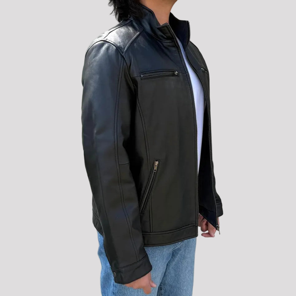 BOL Men's Gen Bomber Lambskin Leather Jacket 