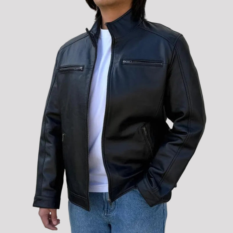 BOL Men's Gen Bomber Lambskin Leather Jacket 