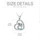 White Gold Plated Sterling 925 Silver Cubic Zirconia Granny Necklace - EX-STOCK CANADA