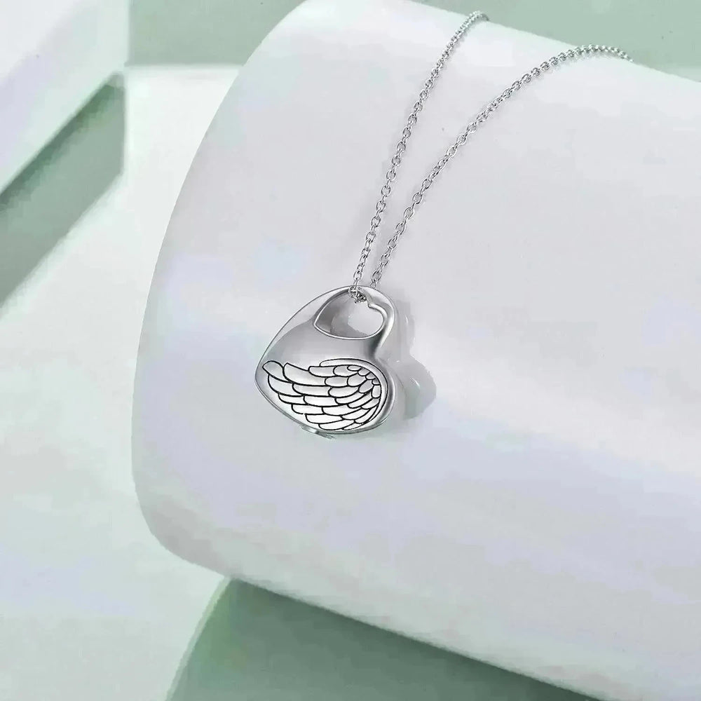 White Gold Plated Sterling 925 Silver Pet Paw Urn Necklace - EX-STOCK CANADA