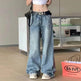 Wide leg Baggy Cargo street Denim Jeans Pant Boyfriend jeans trouser - EX-STOCK Canada