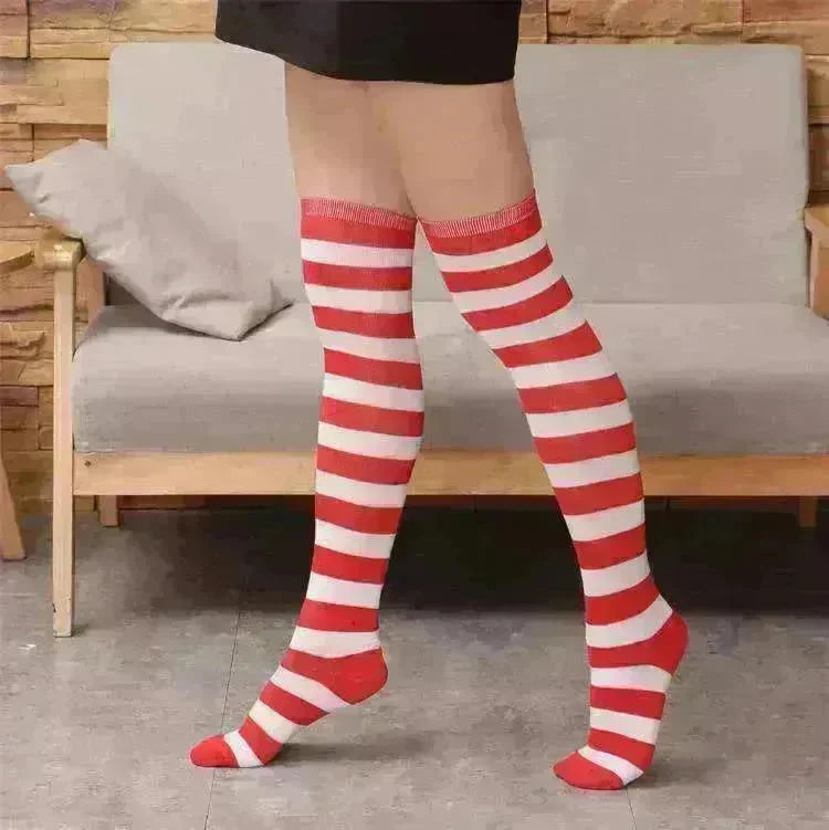 Wild striped long tube bottoming socks - EX-STOCK CANADA
