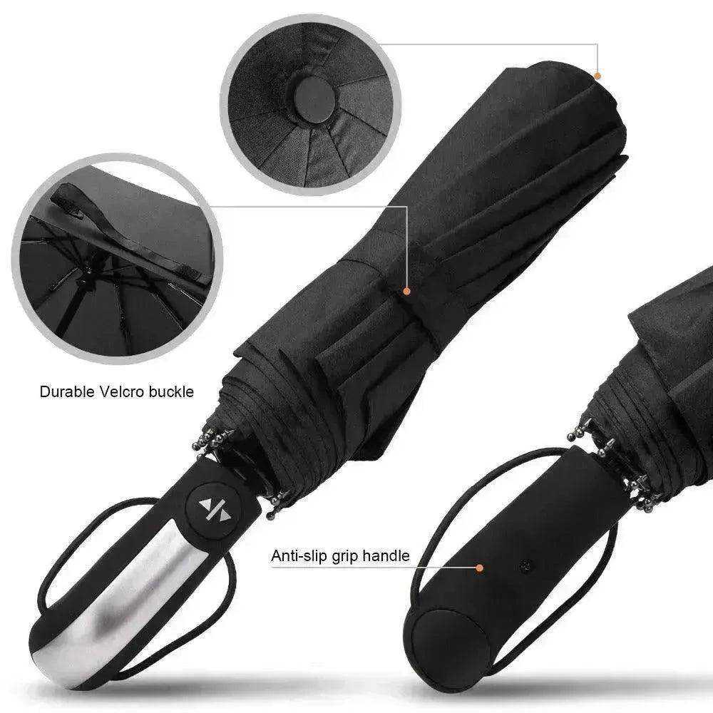 Windproof Auto Luxury Umbrella for Rain, Black Coating - EX-STOCK Canada