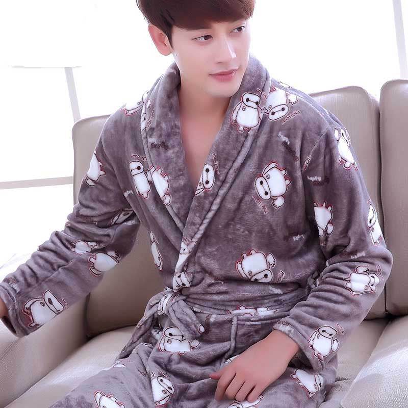 Winter Bathrobe Coral Fleece Couple Pajamas  EX-STOCK CANADA