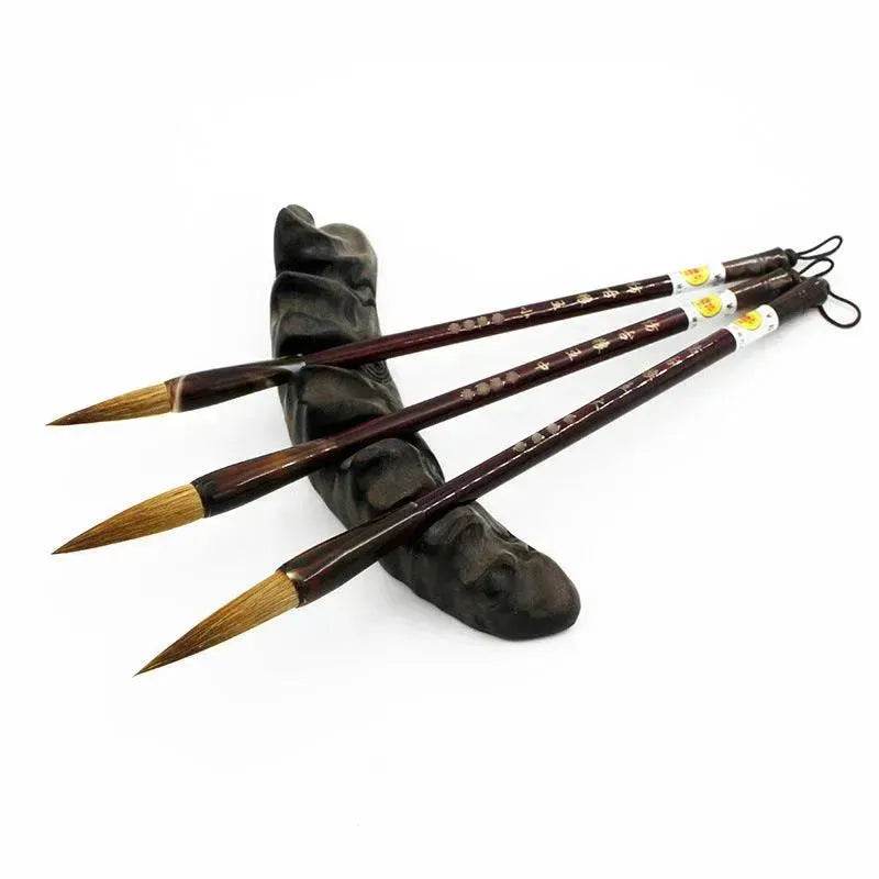 Brosse à tige en acier de grande et petite taille Wolf Hao - Ensemble de peinture et calligraphie Longfeng EX-STOCK Canada