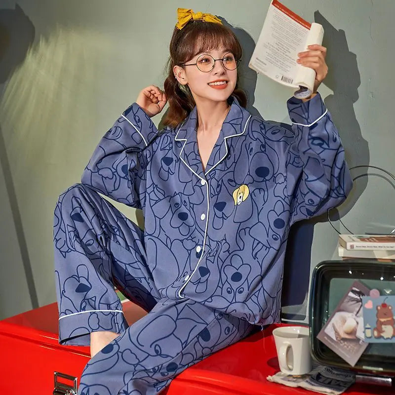 Women Autumn And Winter Cartoon Pajamas - EX-STOCK Canada