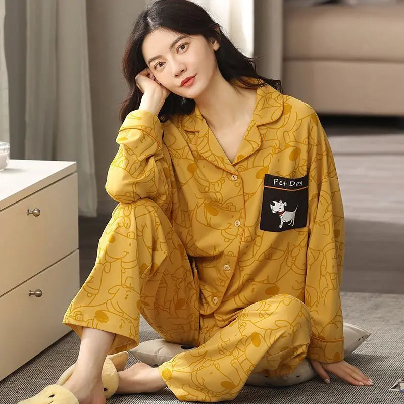 Women Autumn And Winter Cartoon Pajamas - EX-STOCK Canada