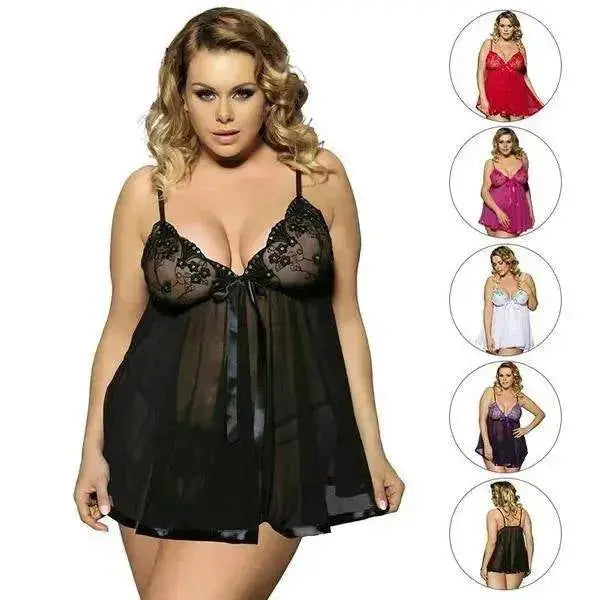 Women Charming Lingerie Big Code Sleepwear Sleep dress - EX-STOCK Canada
