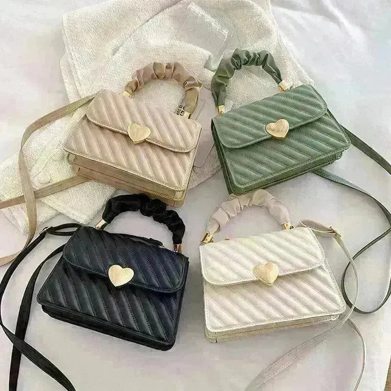 Women Handbags Fashion Chain Shoulder Bags With Love Metal Design - EX-STOCK CANADA