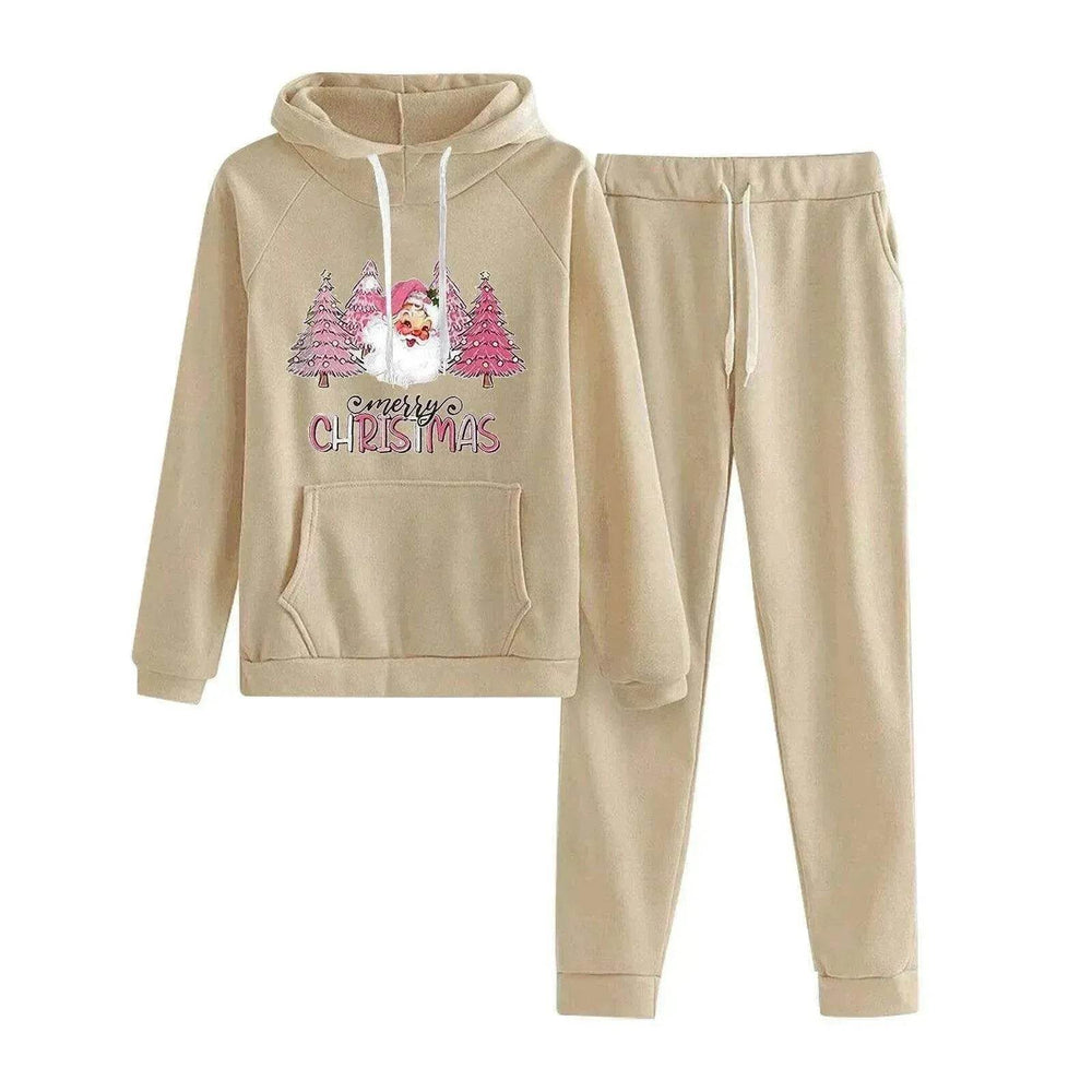 Women Loose Plus Size Long Sleeve Christmas Hoodie Outfit set 2pcs - EX-STOCK Canada