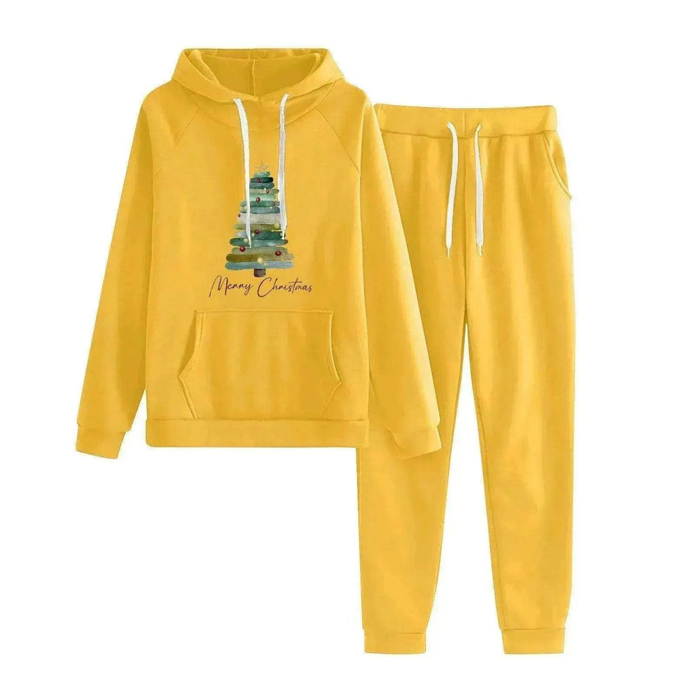 Women Loose Plus Size Long Sleeve Christmas Hoodie Outfit set 2pcs - EX-STOCK Canada