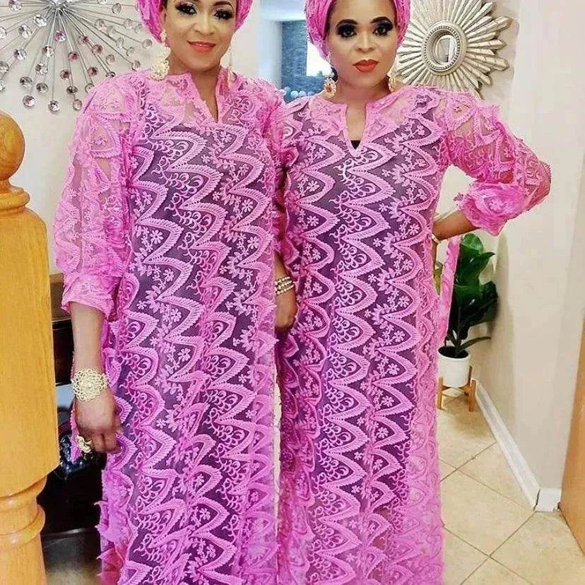 Women's Arab Style Loose Lace Long Dress - EX-STOCK Canada