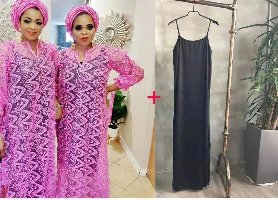 Women's Arab Style Loose Lace Long Dress - EX-STOCK Canada