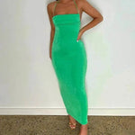 Women's Backless Charming Strap Slim Dress Tube Top Halter Dress Club Party Beach Outfits Summer - EX-STOCK Canada