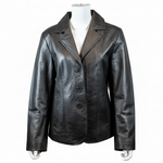 Chaqueta de cuero cosida tipo blazer para mujerEX-STOCK Canada 