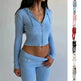 Women's Comfortable Hoodie Leisure Charming Long Sleeve Sweater And High Waist Long Pants Suit - EX-STOCK Canada