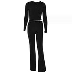 Women's Comfortable Hoodie Leisure Charming Long Sleeve Sweater And High Waist Long Pants Suit - EX-STOCK Canada