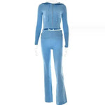 Women's Comfortable Hoodie Leisure Charming Long Sleeve Sweater And High Waist Long Pants Suit - EX-STOCK Canada