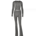 Women's Comfortable Hoodie Leisure Charming Long Sleeve Sweater And High Waist Long Pants Suit - EX-STOCK Canada