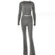 Women's Comfortable Hoodie Leisure Charming Long Sleeve Sweater And High Waist Long Pants Suit - EX-STOCK Canada
