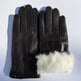 Guantes de cuero de cordero teñido para mujer con elegante ribete de piel de conejoEX-STOCK Canada 