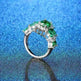 Women's Emerald Zircon Ring Bracelet - EX-STOCK CANADA