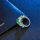 Women's Emerald Zircon Ring Bracelet - EX-STOCK CANADA