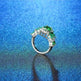 Women's Emerald Zircon Ring Bracelet - EX-STOCK CANADA