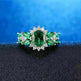Women's Emerald Zircon Ring Bracelet - EX-STOCK CANADA
