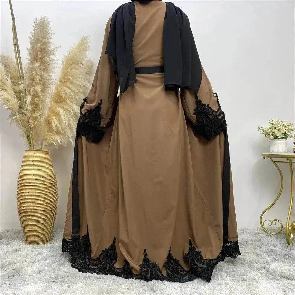 Women's Fashion Dark Brown Arab Cardigan Robe - EX-STOCK Canada