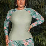 Women's Fashion Long Sleeve High Waist Split Swimsuit/pajamas/lounge wear. - EX-STOCK Canada