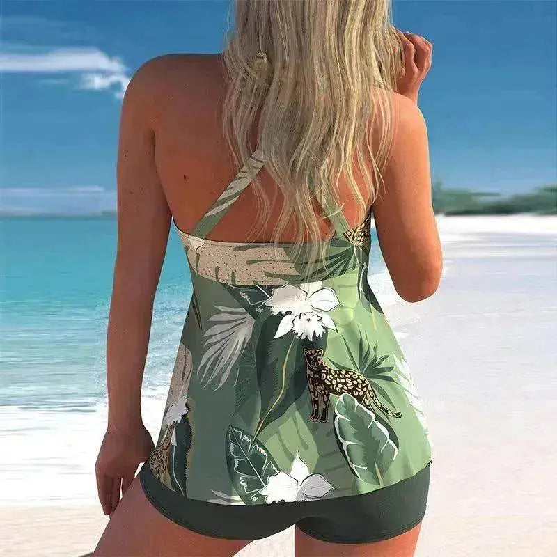 Women's Fashion Printed Split Boxer Swimsuit - EX-STOCK Canada