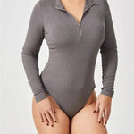 Women's Fashionable Long Sleeve bodysuit top Seamless Slimming Shapewear Romper - EX-STOCK Canada