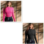 Women's Fashionable Long Sleeve bodysuit top Seamless Slimming Shapewear Romper - EX-STOCK Canada