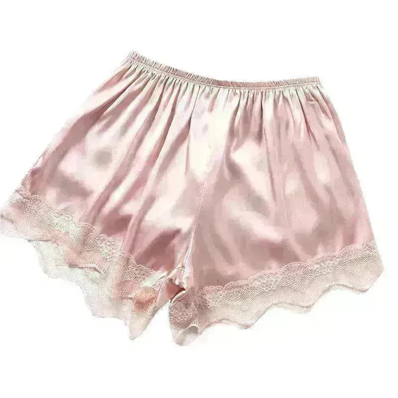 Women's Ice Silk Seamless Outer Wear Lace Loose Shorts - EX-STOCK CANADA