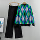 Women's Knitted Cardigan Casual Fashion Sports Wide-leg Pants Suit EX-STOCK Canada 