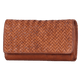 Women's Leather Basket Weave Purse 