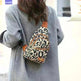 Women's Leopard Print Sling Chest Crossbody & Backpack Bag With Headphone Jack - EX-STOCK CANADA