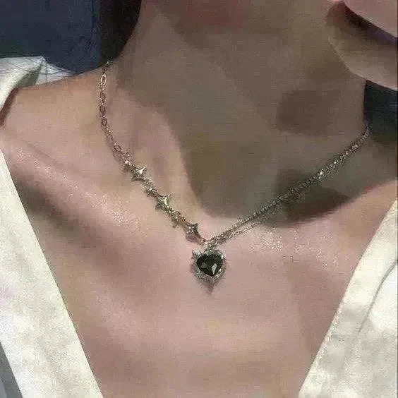 Women's Love Planet Pink Diamond Love Necklace - EX-STOCK CANADA