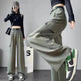 Women's Overalls High Waist Trousers Straight Casual Wide Leg Pants - EX-STOCK Canada