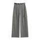 Women's Overalls High Waist Trousers Straight Casual Wide Leg Pants - EX-STOCK Canada