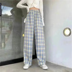 Women's Plaid Wide Leg Casual Pants - EX-STOCK Canada