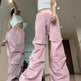 Women's Retro Pleated Pink Overalls - EX-STOCK Canada