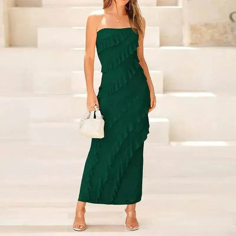 Women's Ruffled Tube Top Skirt - EX-STOCK Canada