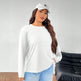 Women's Solid Color Loose Round Neck Top EX-STOCK Canada 
