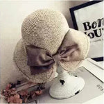 Women's Stylish Big Bow Split Summer Beach Sunshade Hat - EX-STOCK Canada