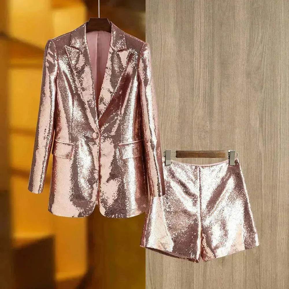Women's Suit Coat Shorts and Blazer Fashion Suit Two-piece Suit - EX-STOCK Canada